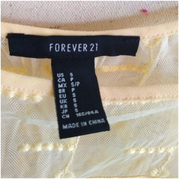 Gold Embroidered Floral Mesh Cami-Size S - Picture 5 of 5